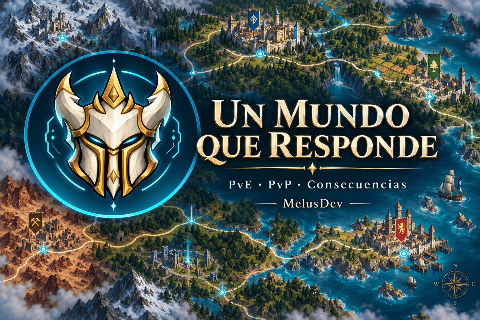 MelusDev: un mundo que responde, con un mapa de un MMO